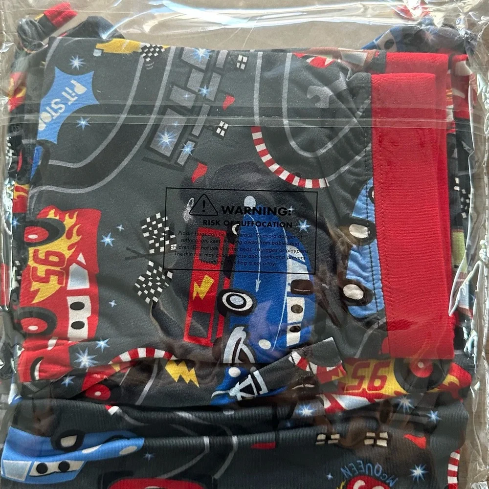 Little Sleepies Disney Cars Piston Cup Bamboo Pajama Set 2 Piece Size 5/6 NWT